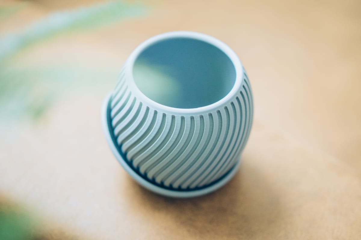 3Dプリンターで印刷した植木鉢（プランター）