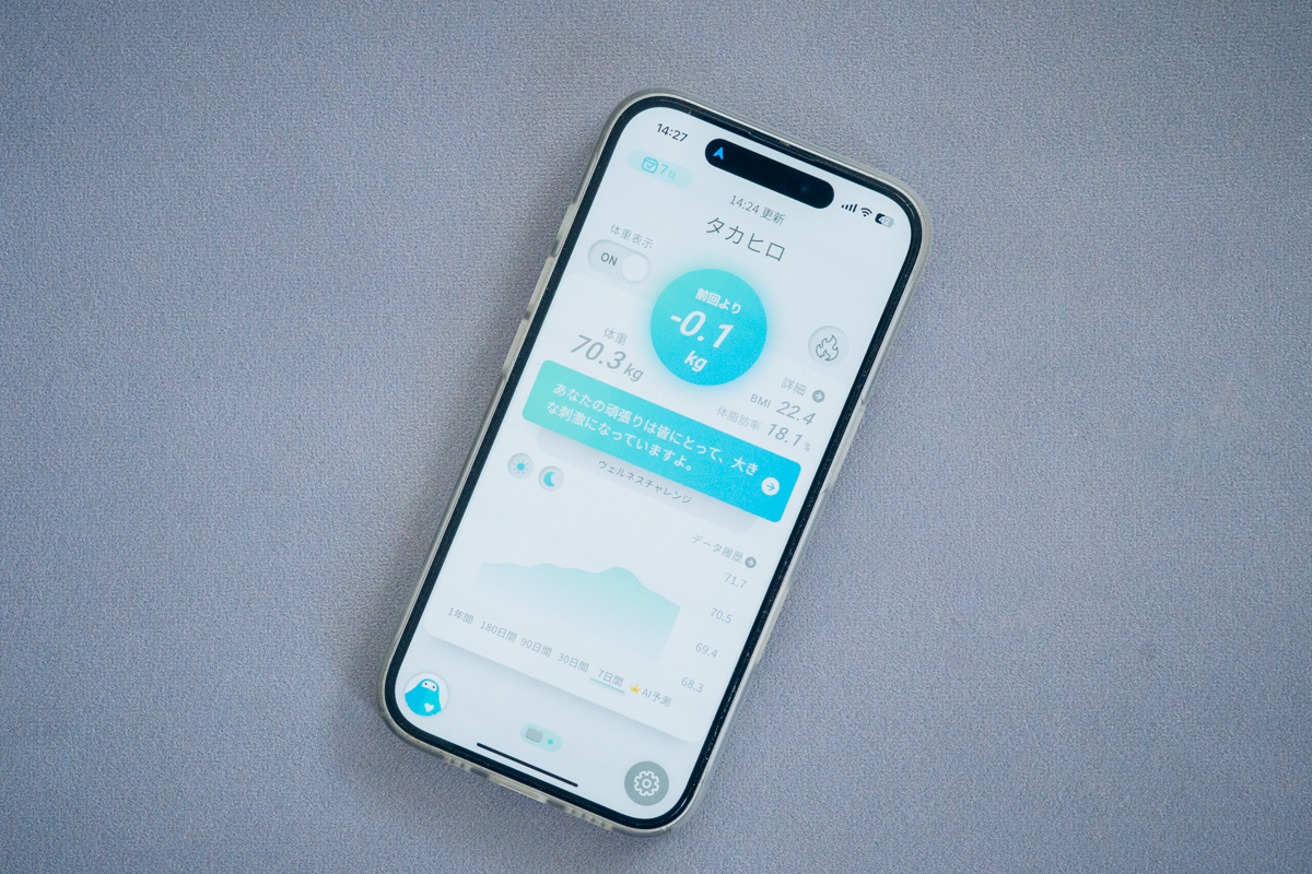 SmartBathMatを使用する様子