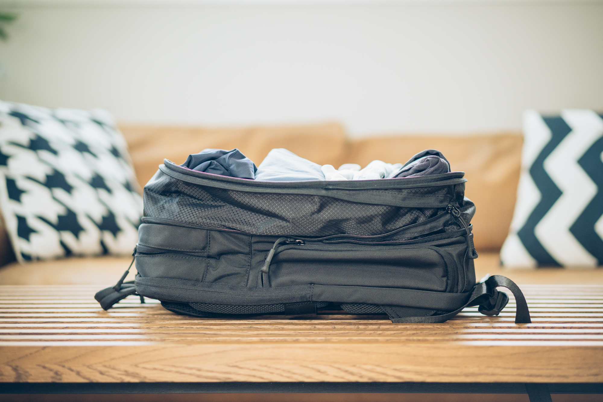 HOLICC One miniの圧縮ファスナーを閉める前