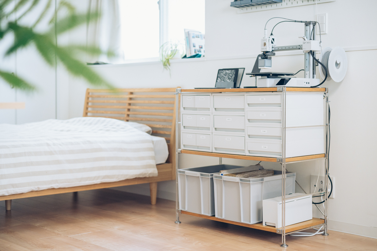 無印良品のスチールユニットシェルフと収納グッズ